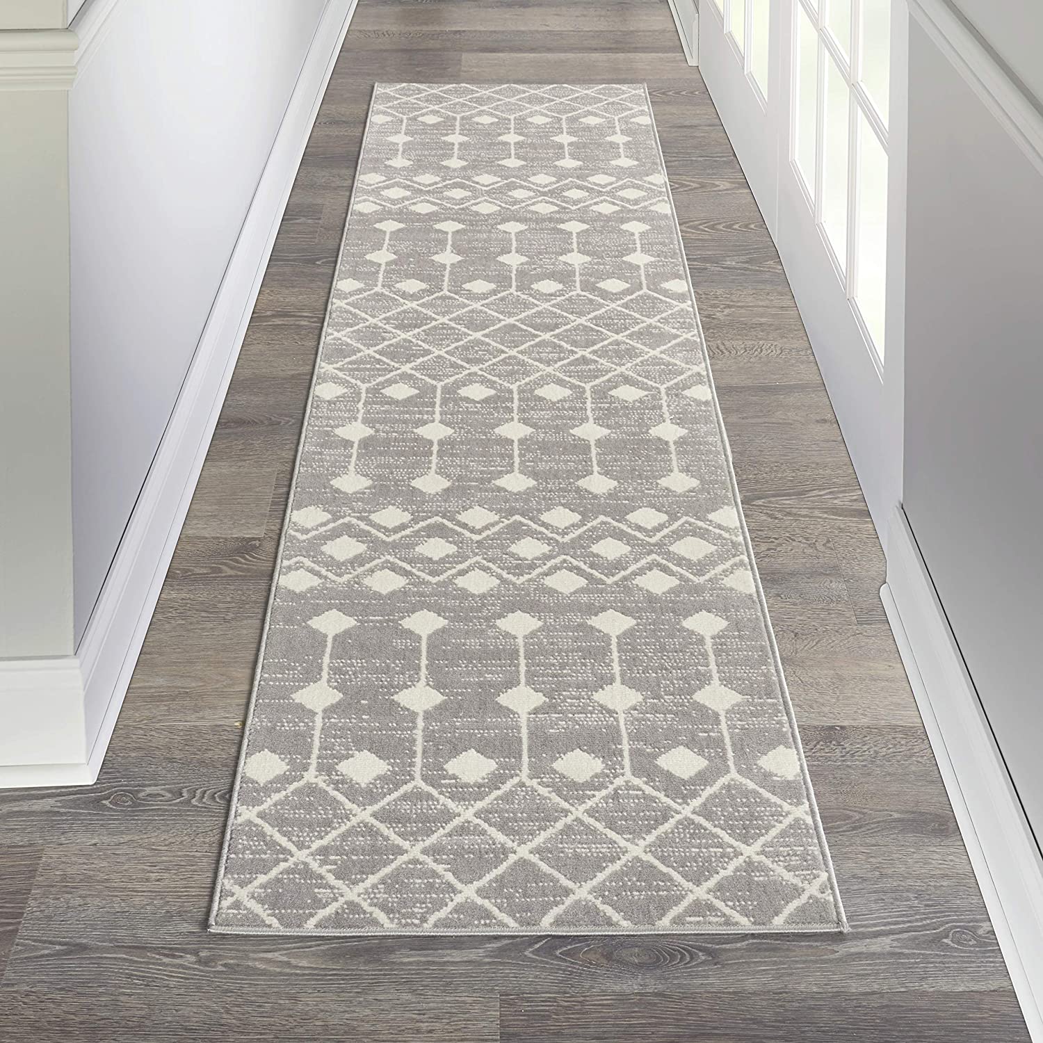 Nourison™ Grafix Moroccan Grey Area Rug, 2'3" x 10'