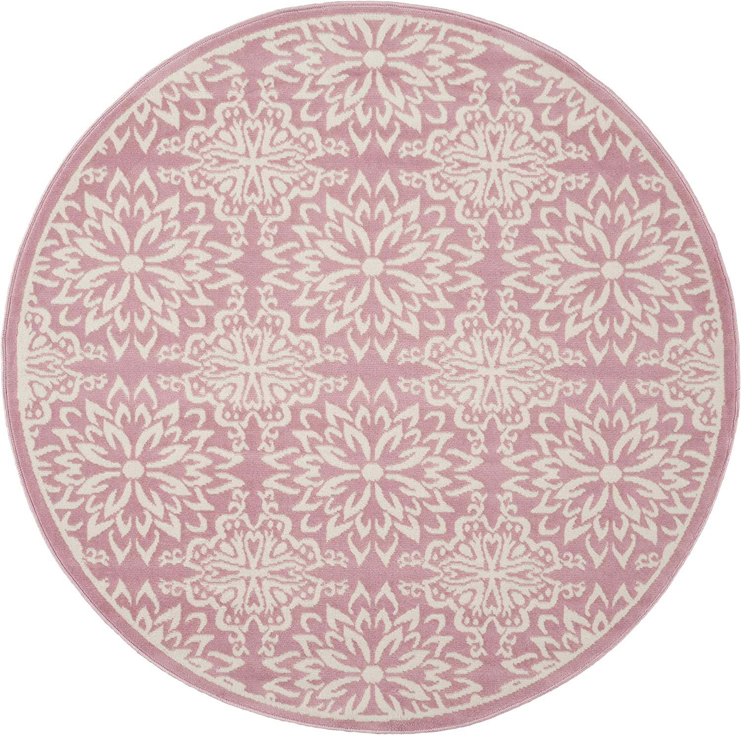 Nourison™ Jubilant Floral Ivory/Pink Area Rug, 5'3" x Round