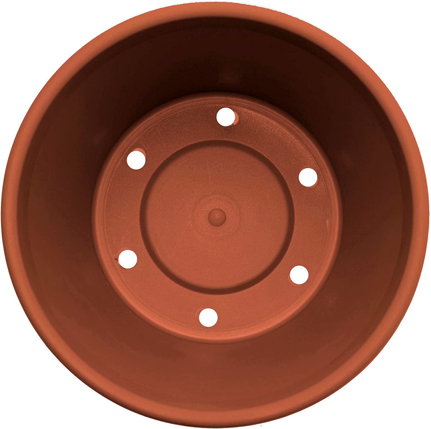 Bloem 23.75-in x 20.25-in Terra Cotta Plastic Planter with Drainage Holes, Terra Cotta