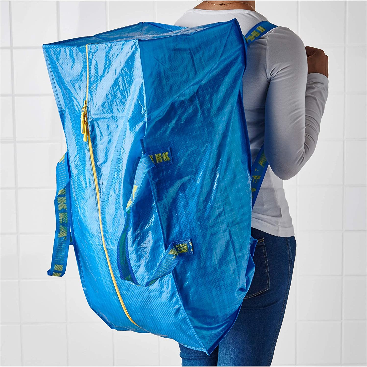 IKEA® 901.491.48 FRAKTA Storage Bag for Cart, blue 20 gallon, 3-Pack