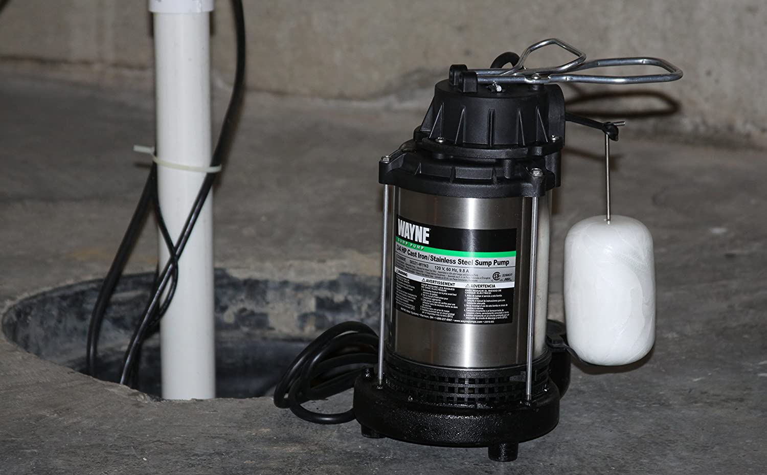 WAYNE® CDU980E 3/4 HP STAINLESS STEEL SUMP PUMP