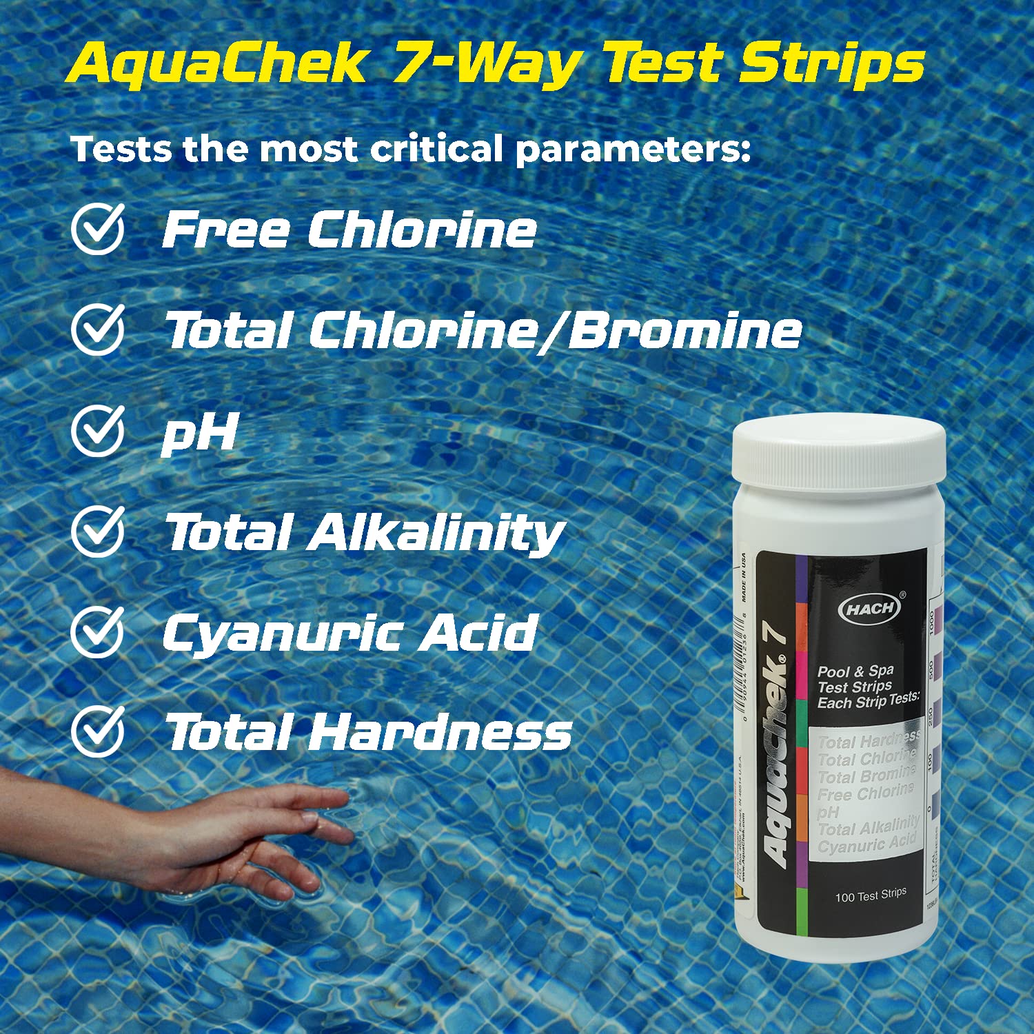 AquaChek® Silver 7-in-1 Test Strips, 100 Strips