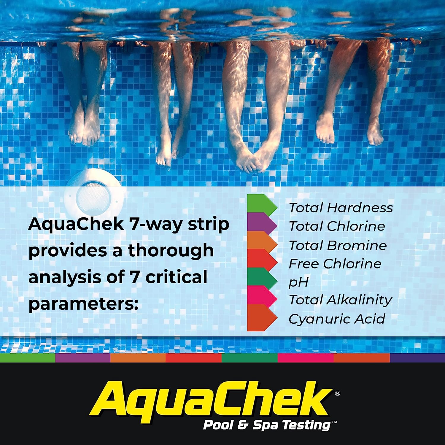 AquaChek® Silver 7-in-1 Test Strips, 100 Strips