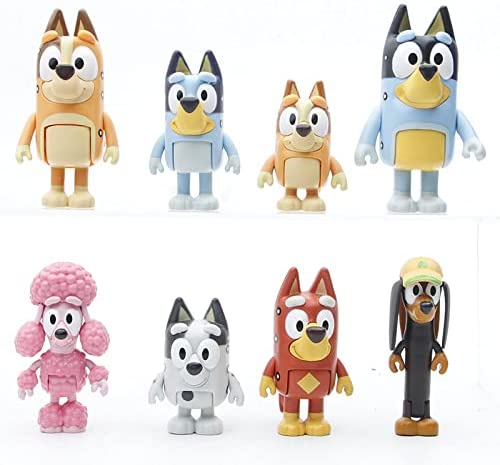 DRIP 8 pcs BLUEY & FAMILY Figure Set