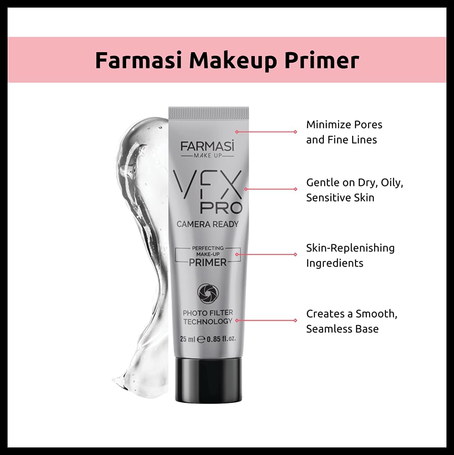 FARMASi Vfx Pro Camera Ready Primer, 0.85 fl. oz