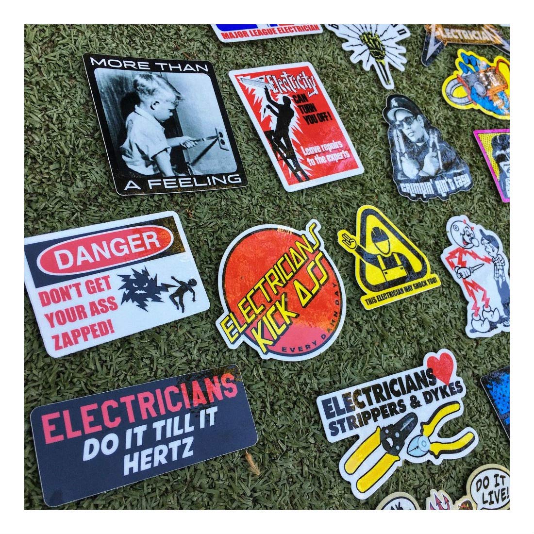 NEW ELECTRICIAN 55 pcs Hard Hat Stickers by COLIBROX