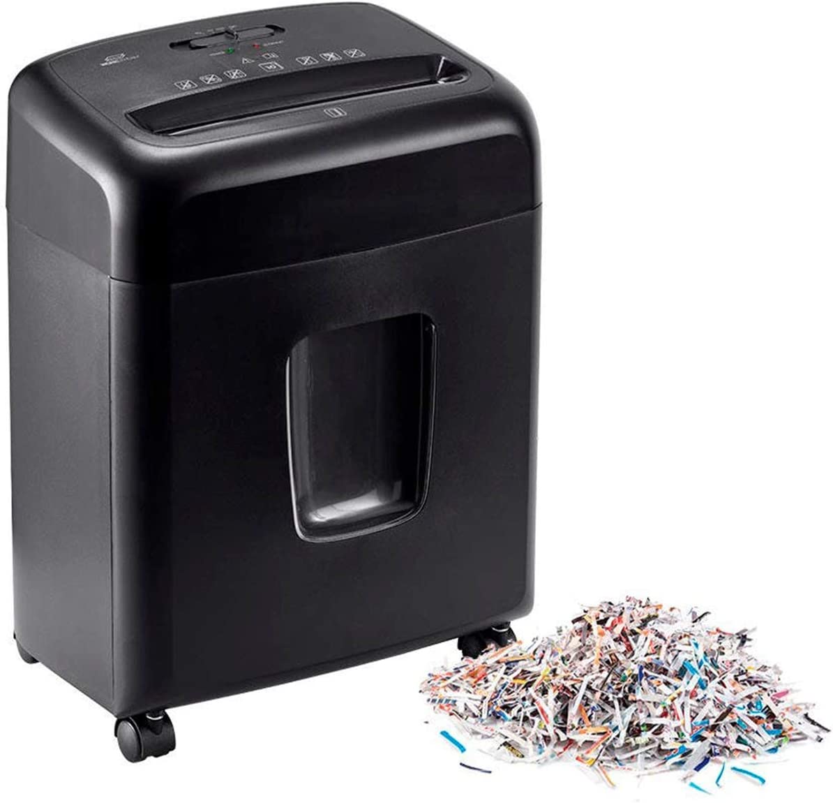 Workstream by Monoprice 138765 Compact 10-Sheet Crosscut Paper and Credit Card Shredder with 15L Pullout Bin, Black