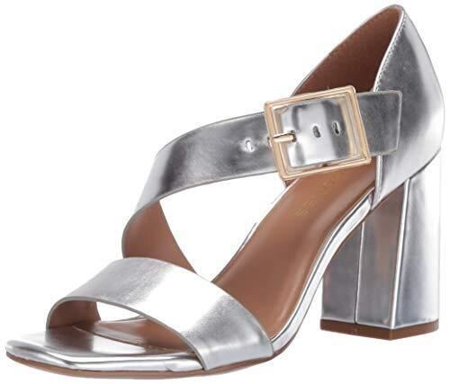 AEROSOLES Women's Lenox Heeled Sandal, 10.5,Silver Metallic