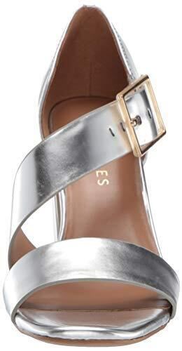 AEROSOLES Women's Lenox Heeled Sandal, 10.5,Silver Metallic