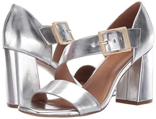 AEROSOLES Women's Lenox Heeled Sandal, 10.5,Silver Metallic