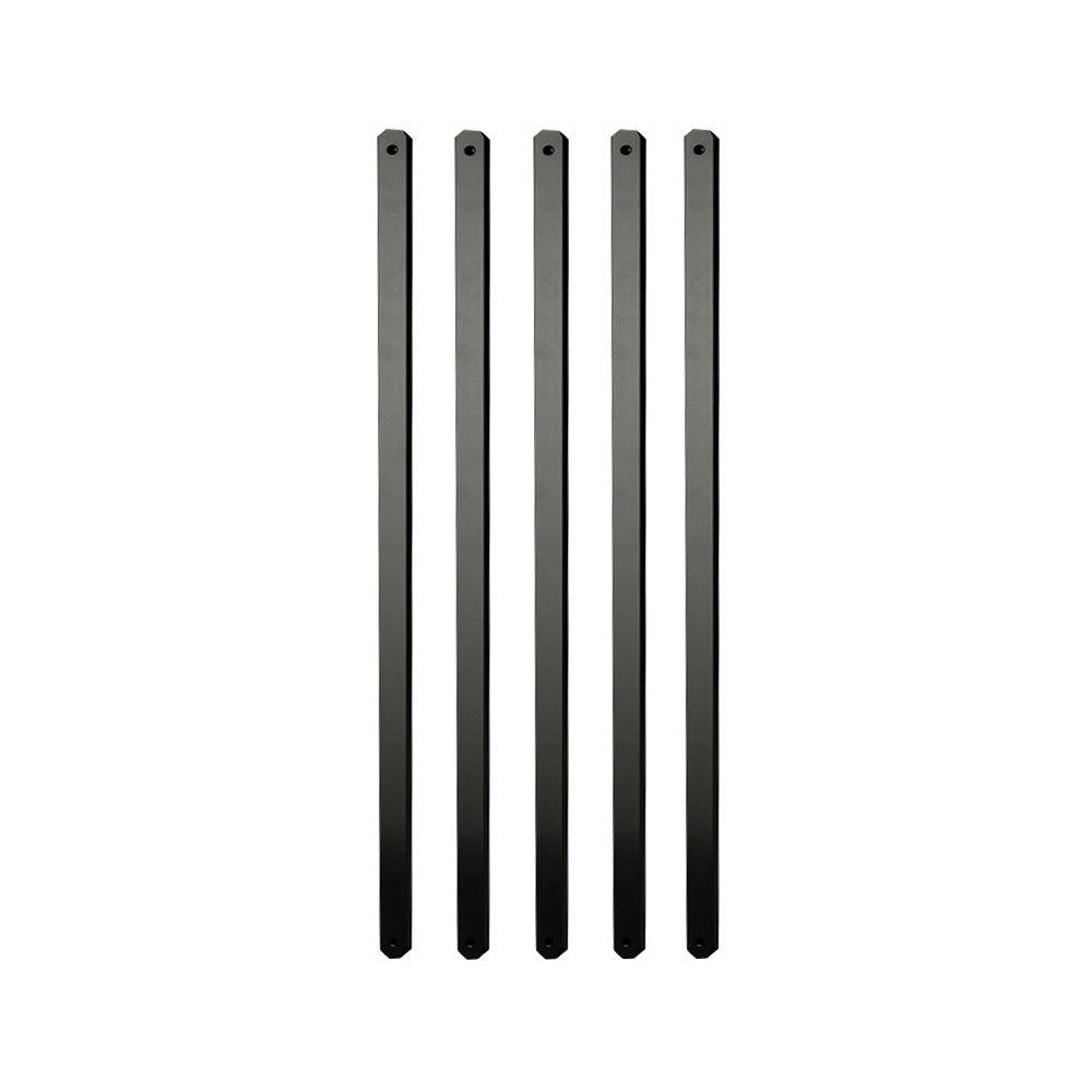 Generic Aluminum Flat Baluster  Wrought Iron Look, Black,15-Pack