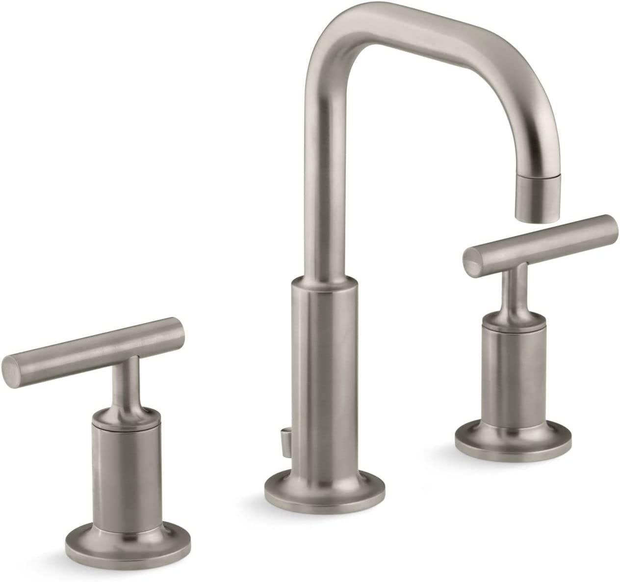 KOHLER® K-14406-4-BN Purist® Widespread bathroom sink faucet with lever handles, 1.2 gpm