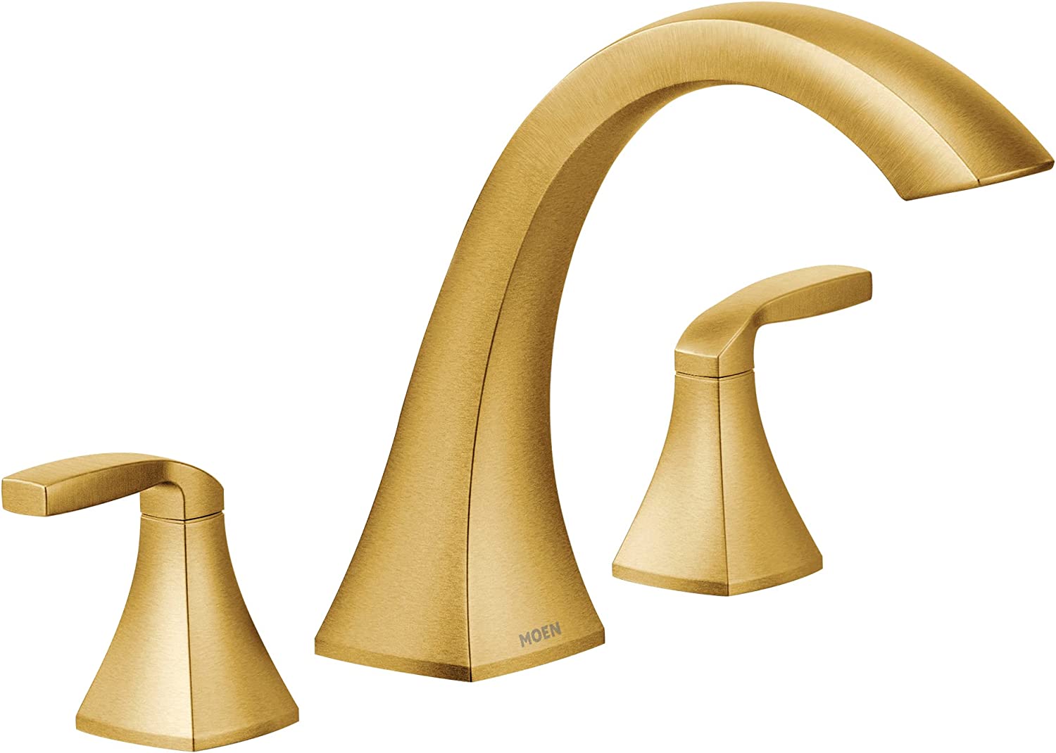 MOEN® T693BG Voss Brushed Gold Two-Handle High Arc Roman Tub Faucet