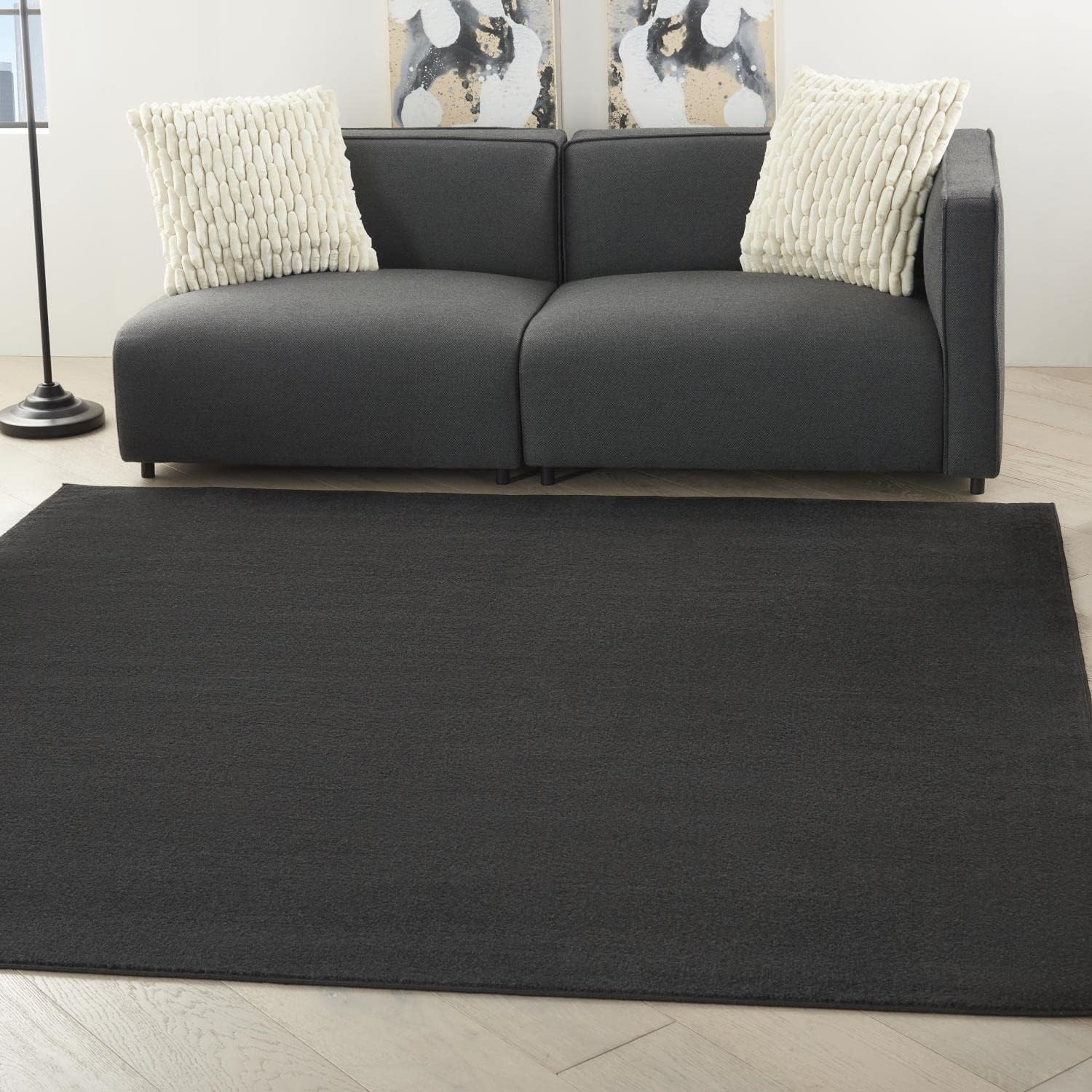 Nourison™  Black  Area Rug,square, 7'