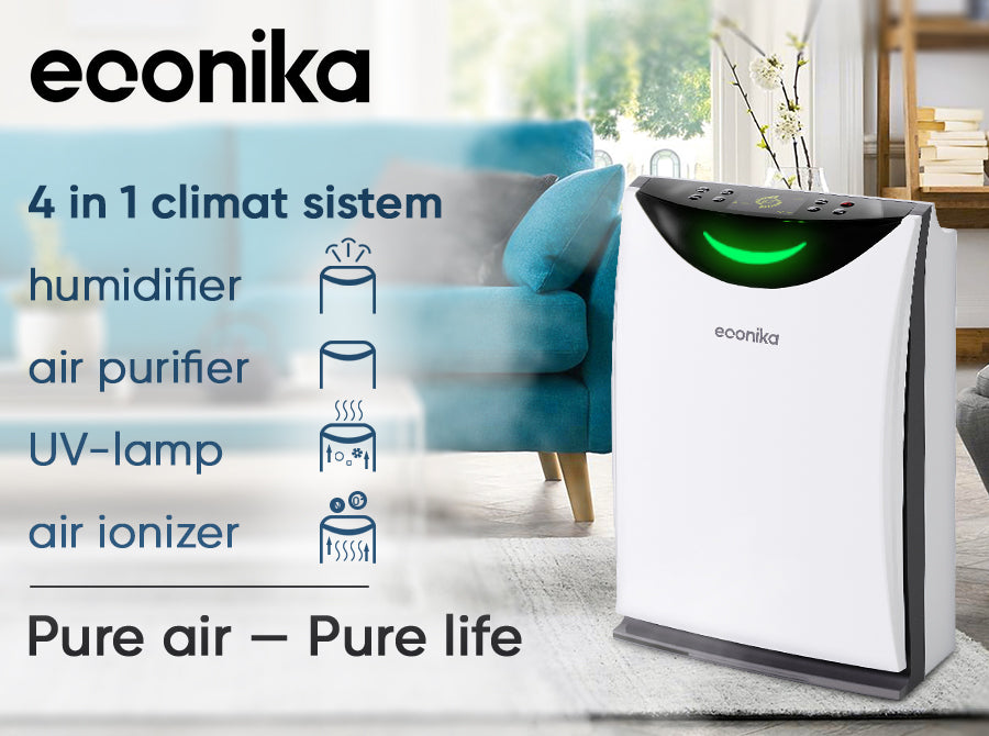 ECONIKA 4 in 1 Portable Climate System & HEPA Air Purifier