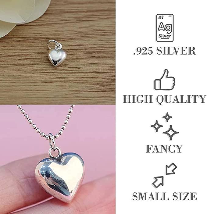 0.32 oz .925 Silver Pendant Small Heart