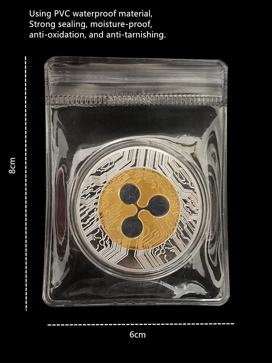 Ripple Commemorative Coin with Protective Cover, Silver Alloy