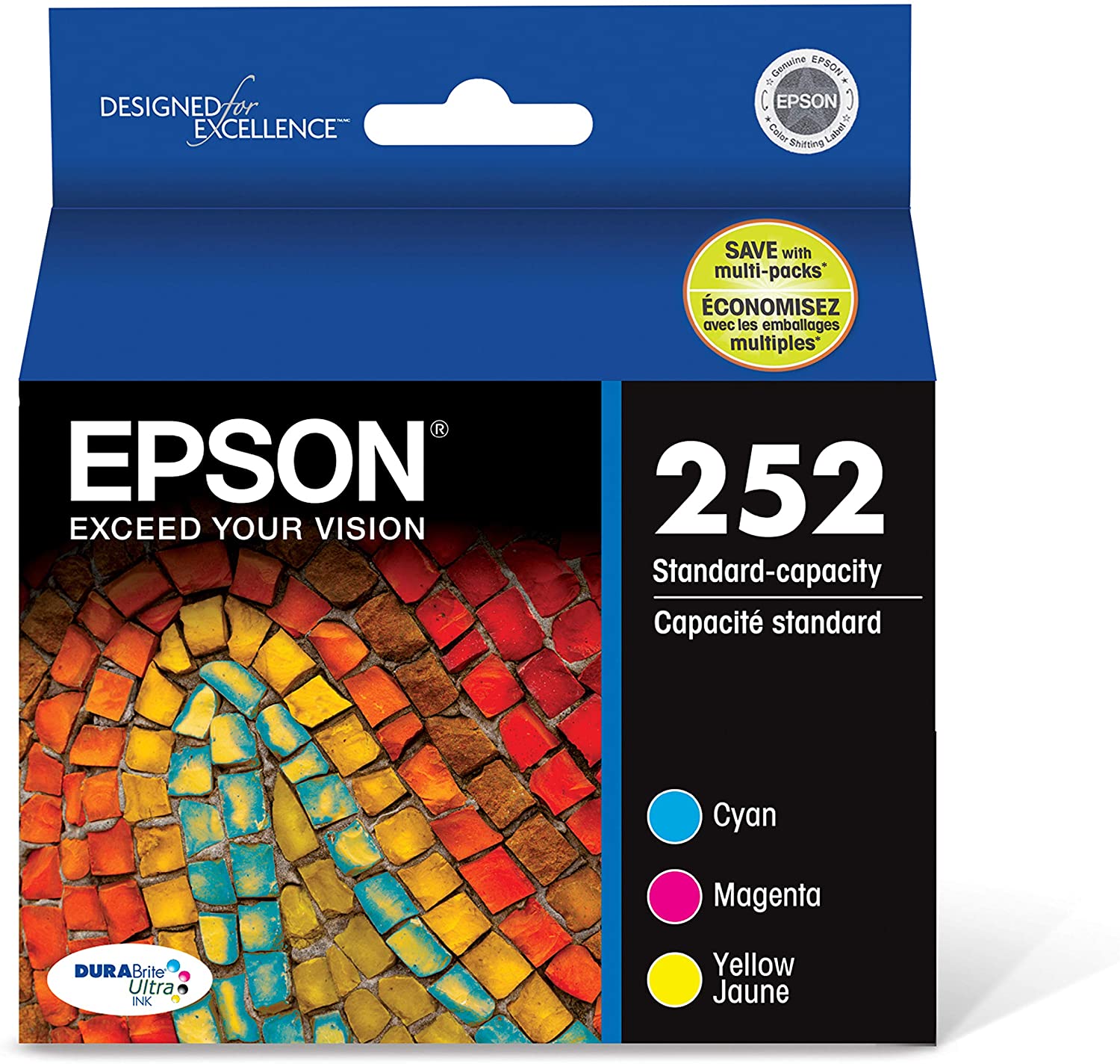 EPSON® 252, Color Ink Cartridges, C/M/Y, T252520-S