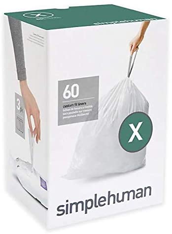 SIMPLEHUMAN Code X Custom Fit Liners 80 liter, 60-Count Box