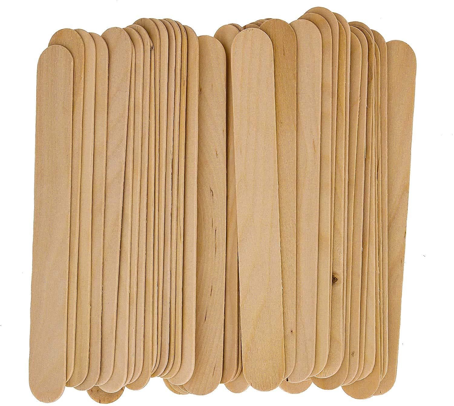 Dukal 100 pcs Large Wax Applicator Sticks, 6"