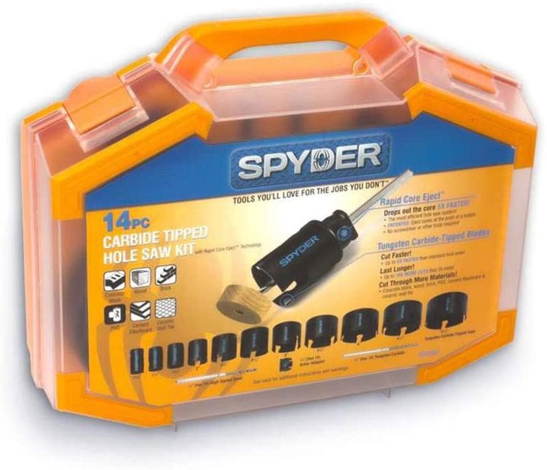 SPYDER® 14-pc Carbide Tipped Hole Saw Kit