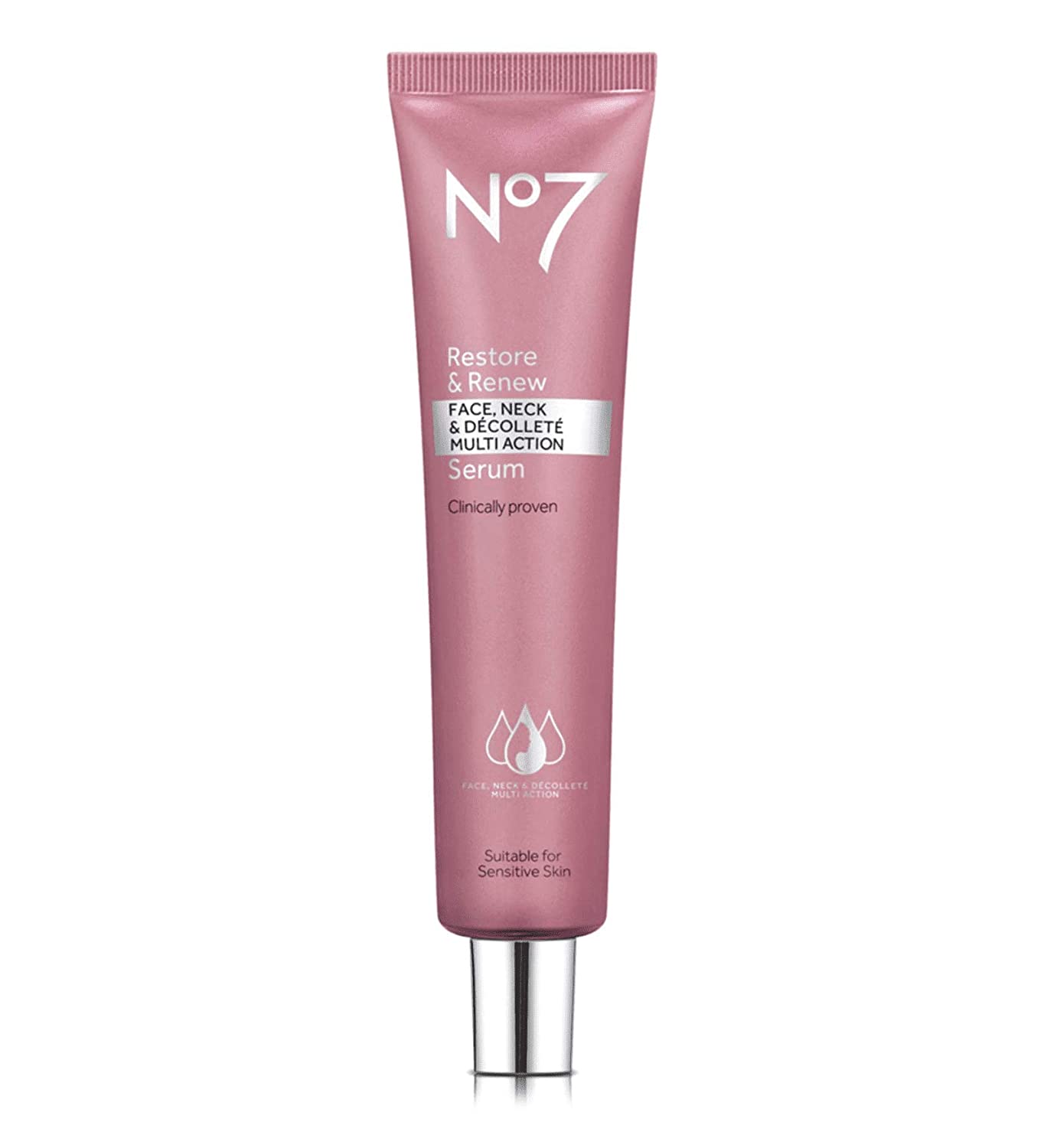 No7 Restore & Renew Multi Action Face & Neck Serum, 1.69 fl oz