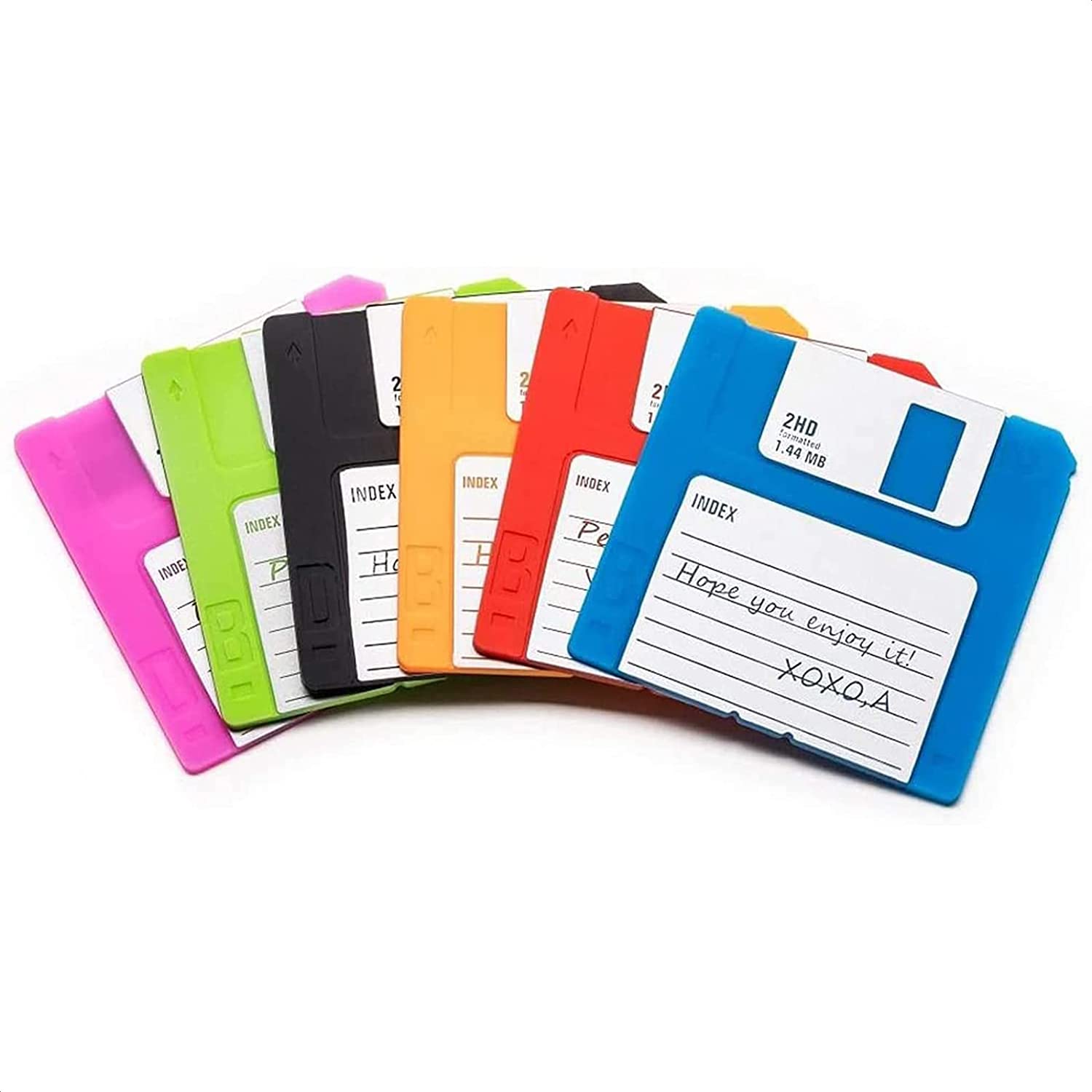 DIMROM 6 pcs Silicone Floppy Disk Desk Coasters