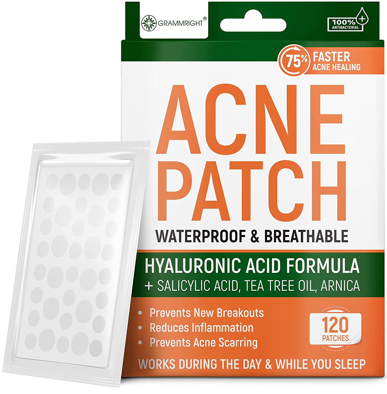 GRAMMRIGHT Acne Patch, 120 Patches