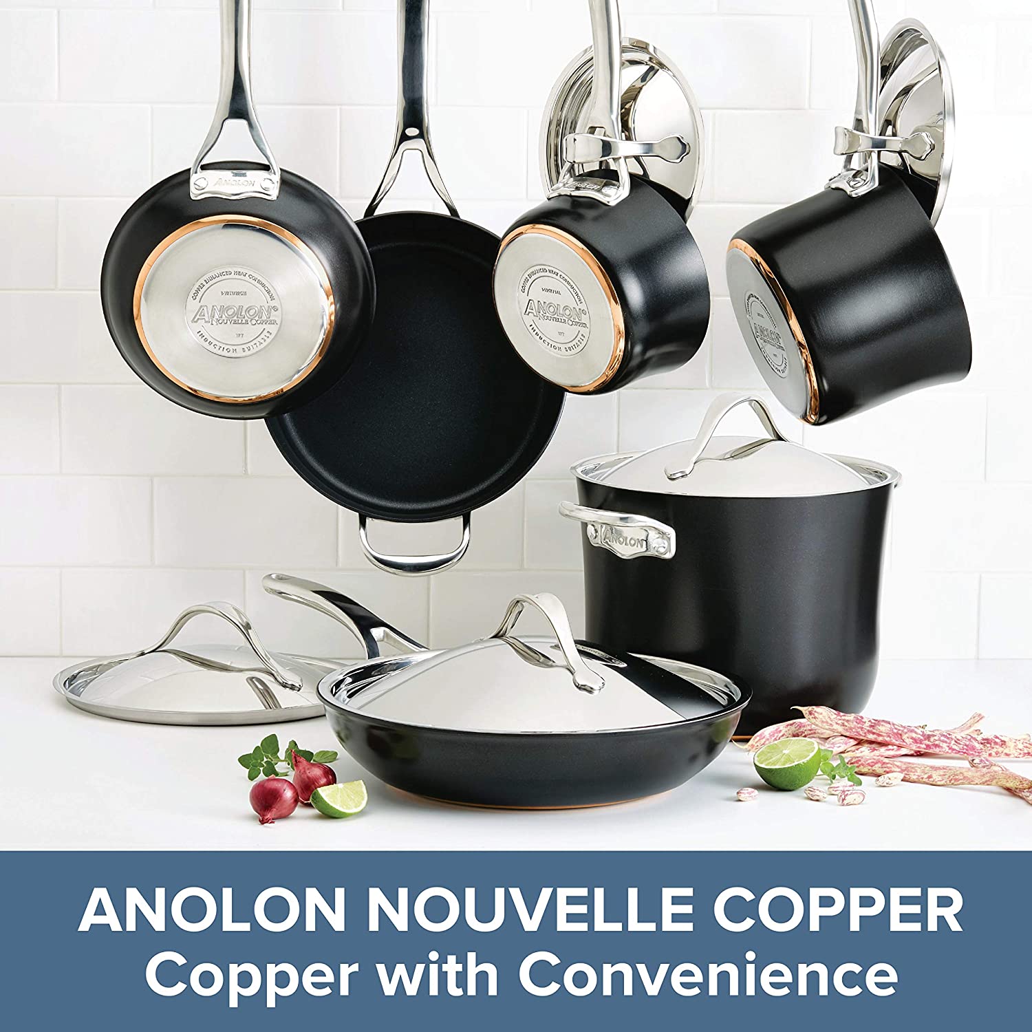 ANOLON 11-Piece Cookware Set, Onyx