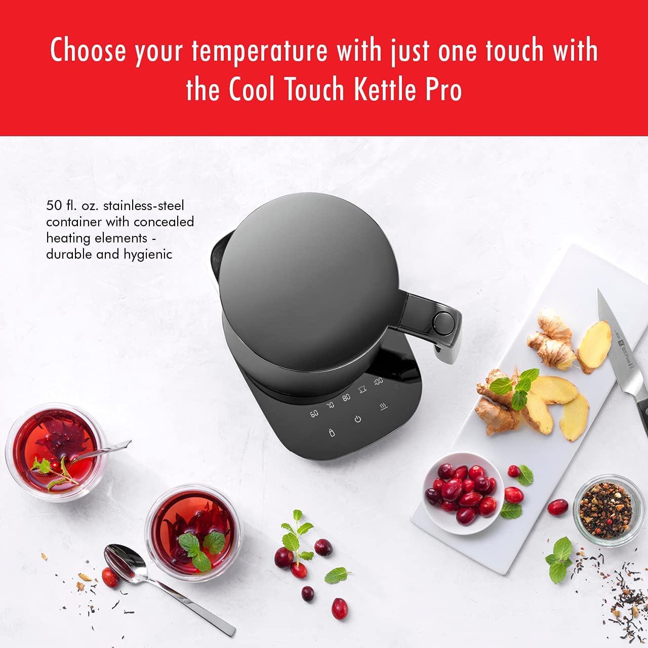 ZWILLING TWINS ENFINIGY COOL TOUCH KETTLE PRO - BLACK