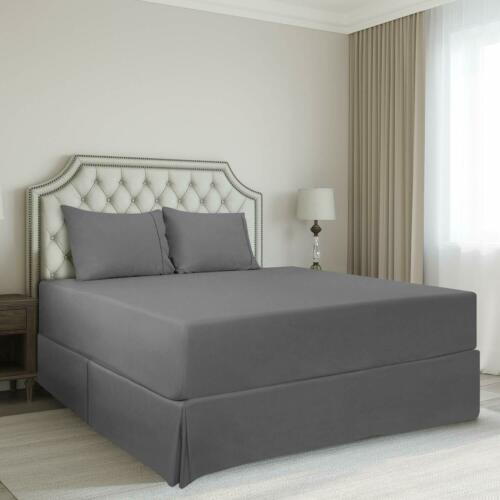 UTOPIA BEDDING Bed Ruffle Skirt with 16 Inches Drop,Full, Grey