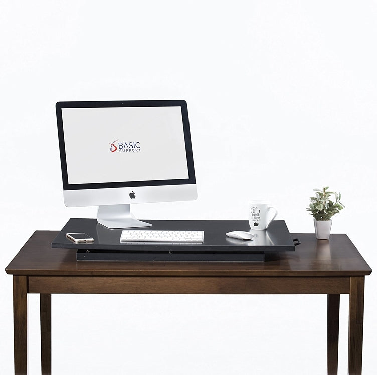 BASIC SUPPORT Table Jack Standing Desk Converter, 32" x 22"