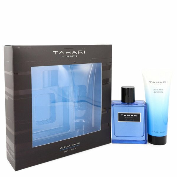 Tahari Aqua Wave Gift Set - 3.4 Oz Eau De Toilette Spray + 3.4 Oz Shower Gel -- For Men